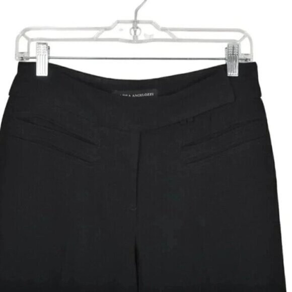 Sandra Angelozzi Couture Wide Leg Black Pants Lined Size 6 - Picture 2 of 10